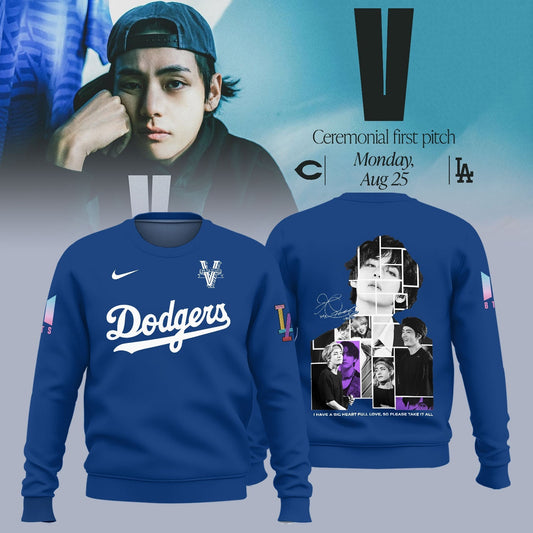 V BTS x Los Angeles Dodgers Sweatshirt