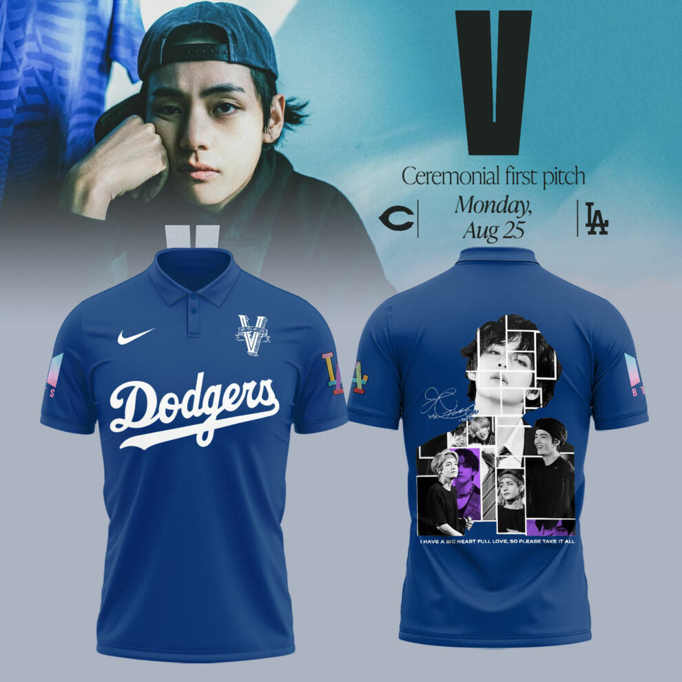 V BTS x Los Angeles Dodgers Polo Special Version