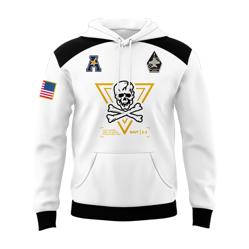 Premium Navy Midshipmen Merch For C.I.C Trophy Champions - Special New Jolly Rogers Navy Midshipmen Hoodie