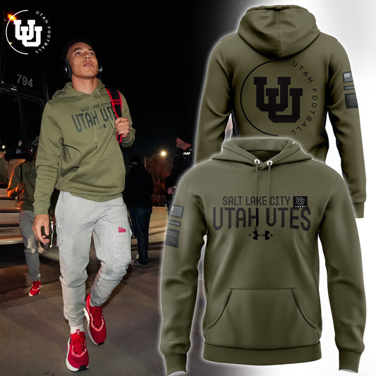 Utah Football Camo 2024 Salute to Service Club Fleece Pullover Hoodie