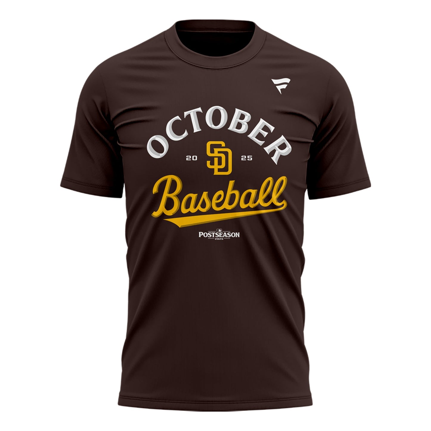 San Diego Padres Brown 2025 Postseason Locker Room T-Shirt