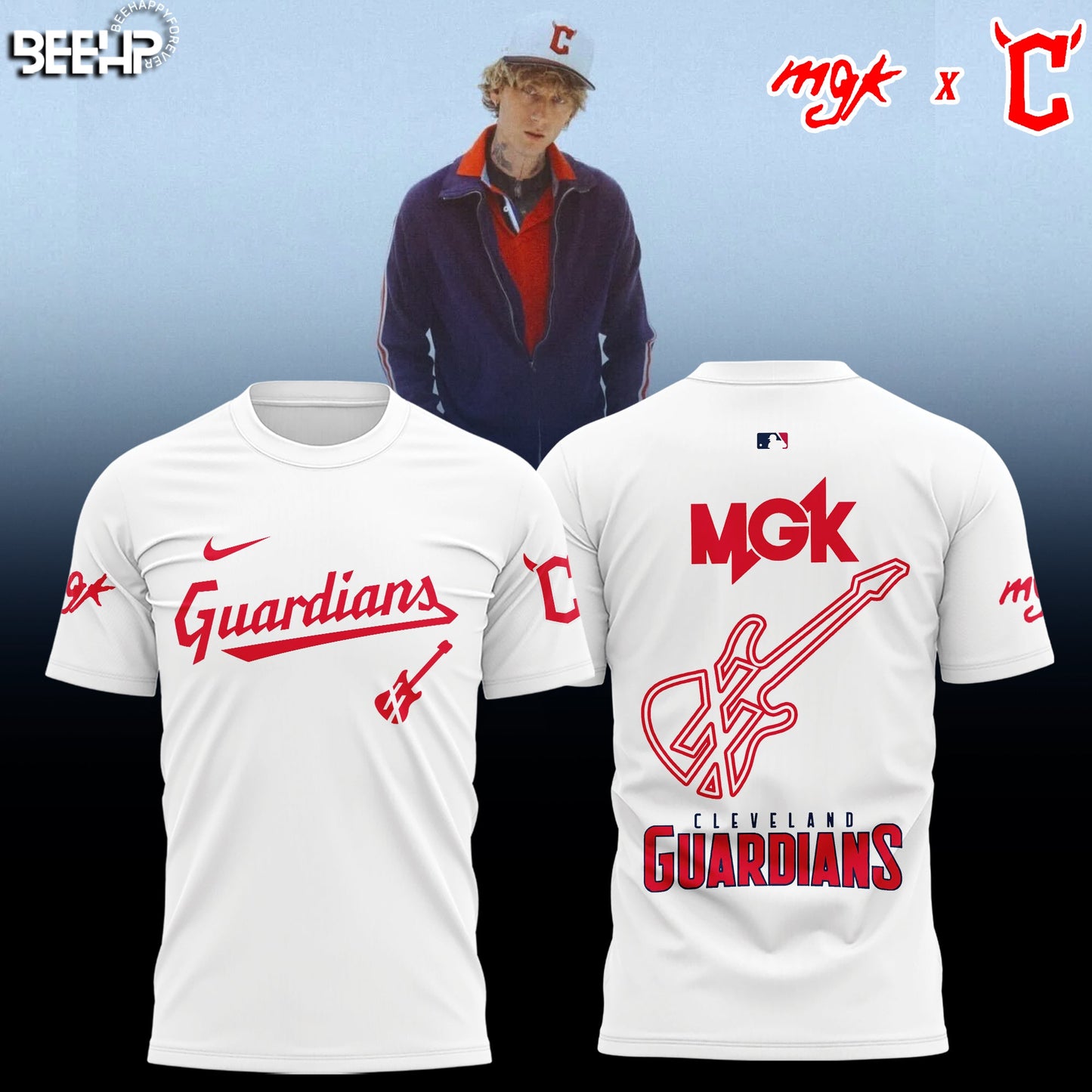 Cleveland Guardians x Mgk 2025 Limited Baseball T-Shirt