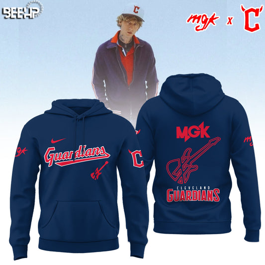Cleveland Guardians x Mgk 2025 Limited Editions Baseball Hoodie
