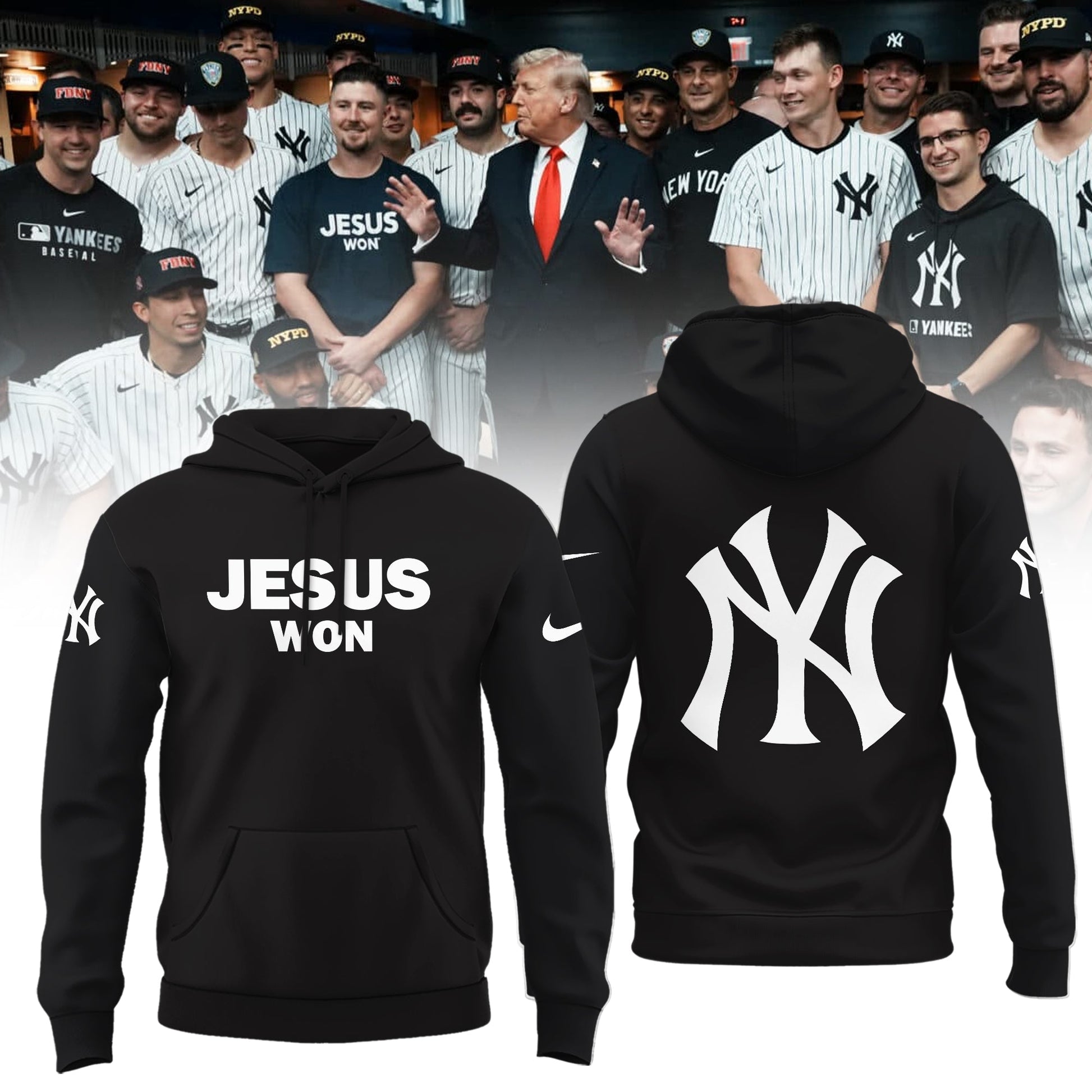 New York Yankees Jesus Won Hoodie Limited Edition