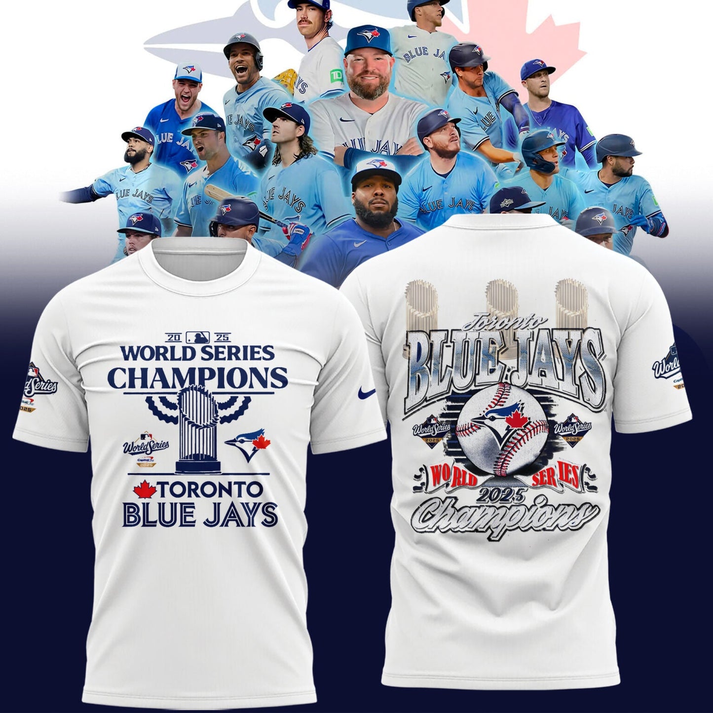 Limited Edition Toronto Blue Jays World Series Champions 2025 Combo T-Shirt