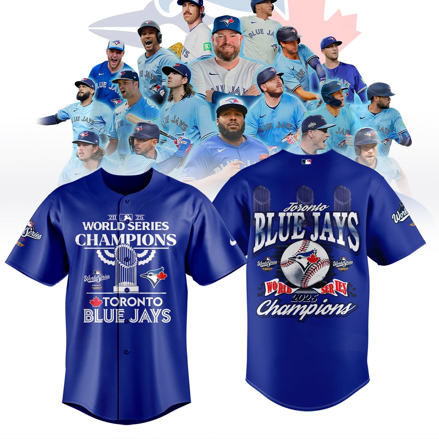 Limited Edition Toronto Blue Jays World Series Champions 2025 Baseball Blue Jersey