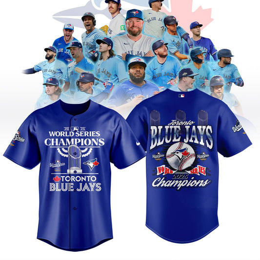 Limited Edition Toronto Blue Jays World Series Champions 2025 Baseball Blue Jersey