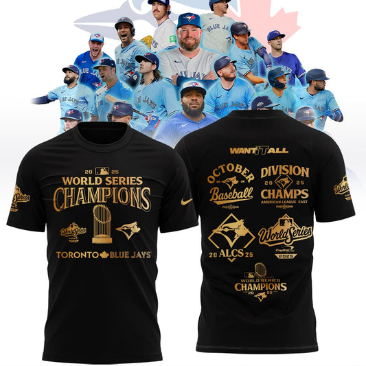 Limited Edition Toronto Blue Jays World Series Champions 2025 Combo T-Shirt