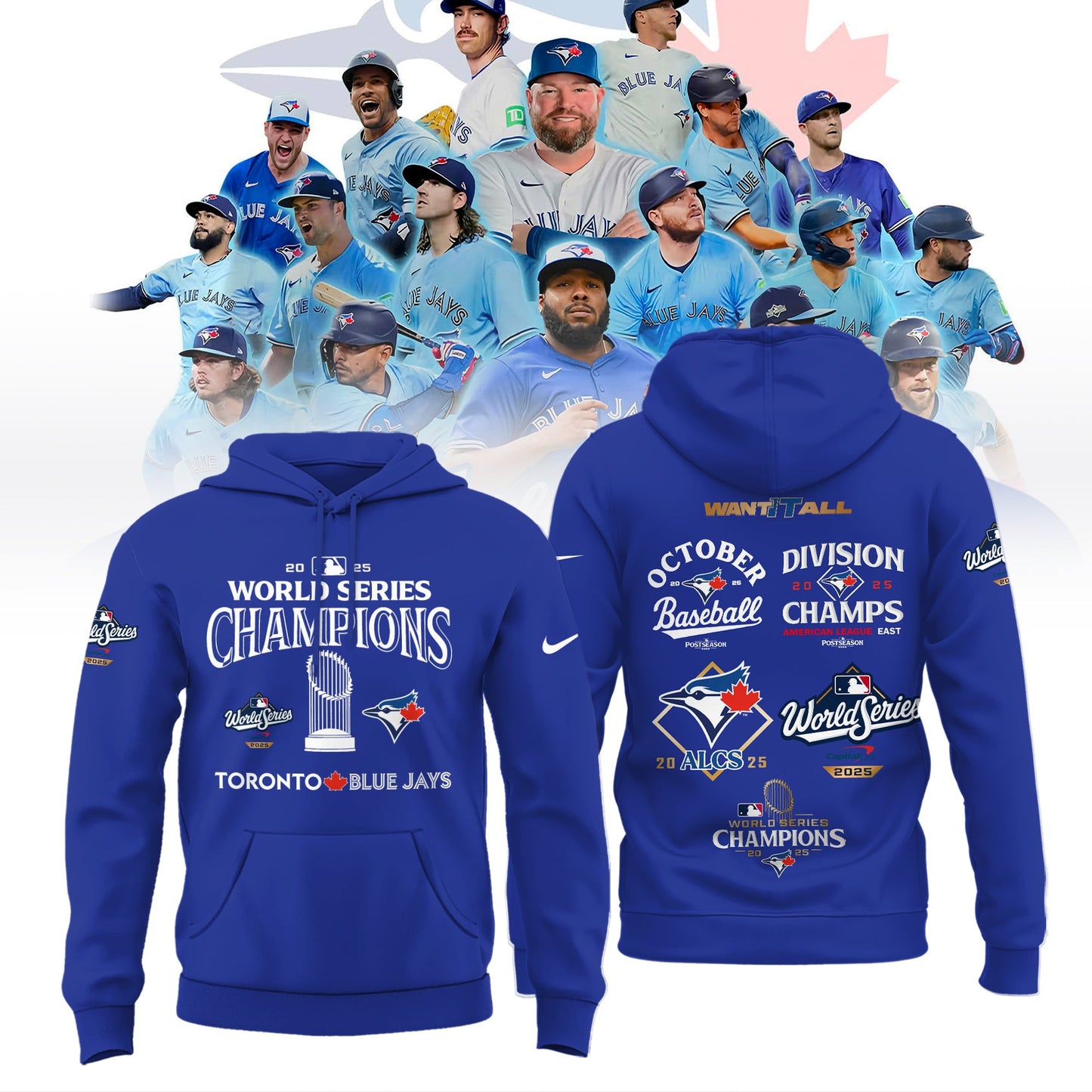 Toronto Blue Jays 2025 World Series Champions Limited Edition Combo Hoodie