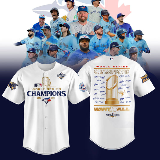 Limited Edition Toronto Blue Jays World Series Champions 2025 Baseball White Jersey