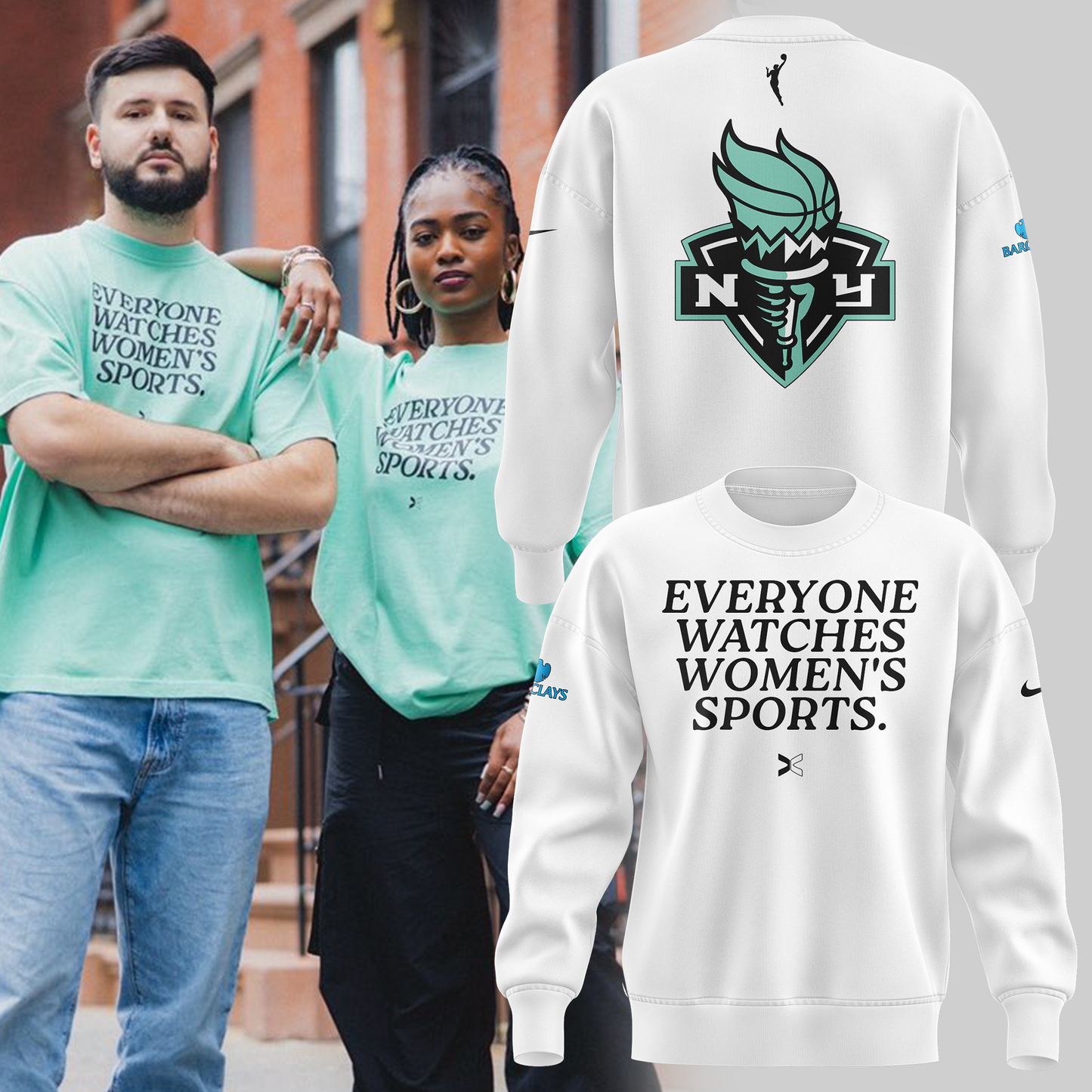 2024 WNBA Champions New York Liberty Premium Sweatshirt - NY Liberty History Champions White Set