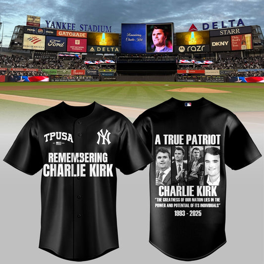 Remembering Charlie Kirk – New York Yankees Baseball Jersey