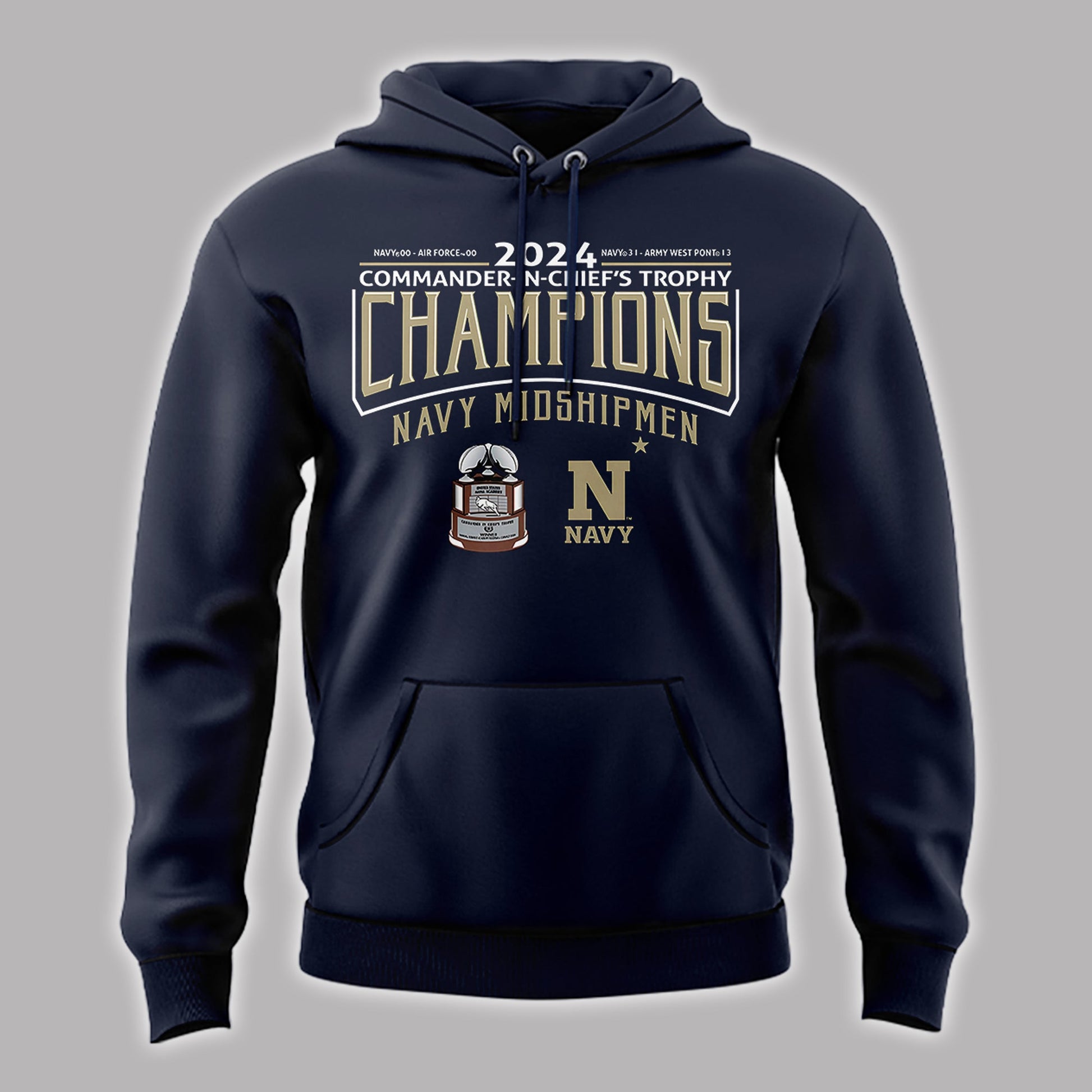 Special 2024 Commander-In-Chief’s Trophy Champions Navy Football Hoodie