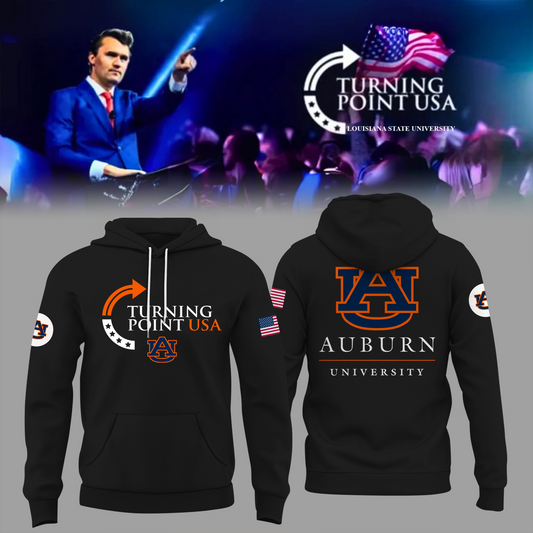 Charlie Kirk Memorial - Auburn University Turning Point USA Hoodie - Auburn Turning Point Freedom Shirt