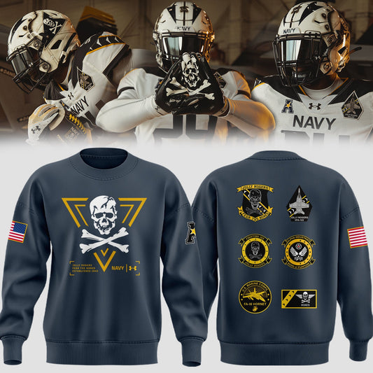 Special New Jolly Rogers Navy Midshipmen Sweatshirt