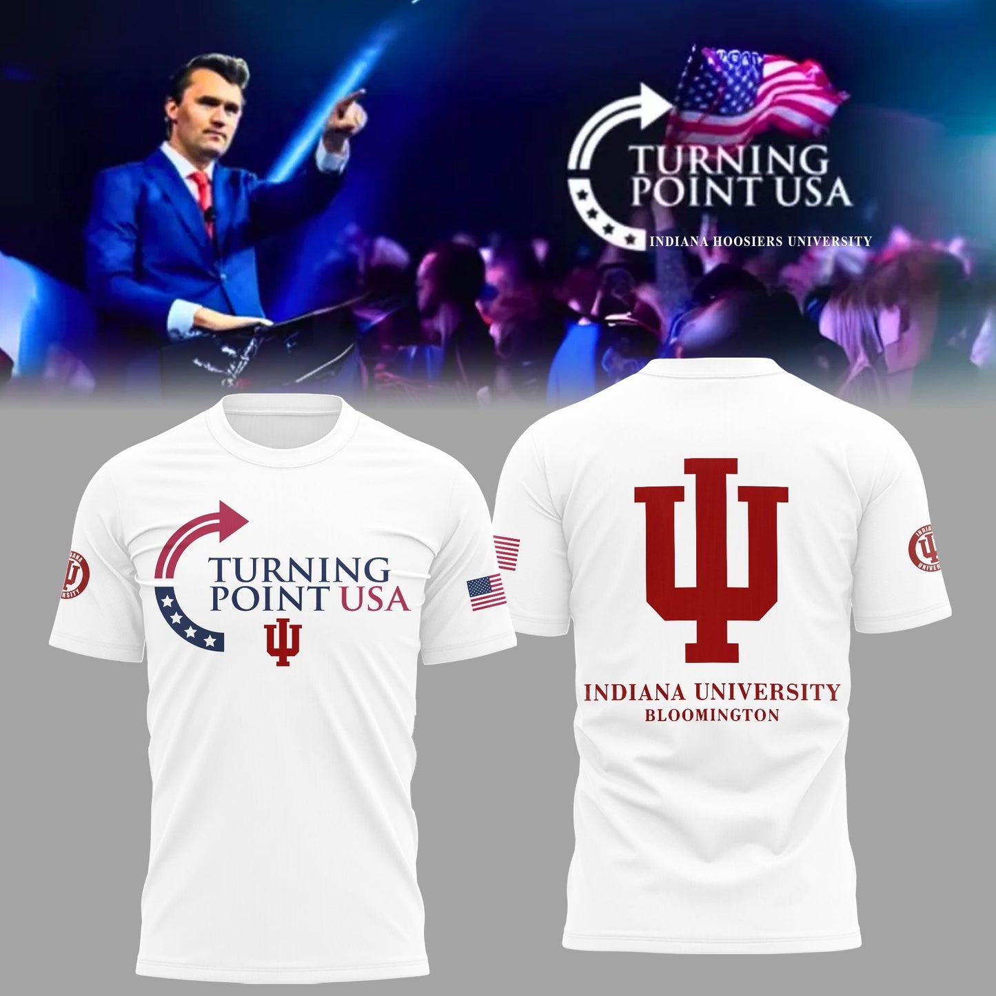 Charlie Kirk Memorial - Indiana University Turning Point USA Shirt - Indiana Turning Point Freedom Shirt