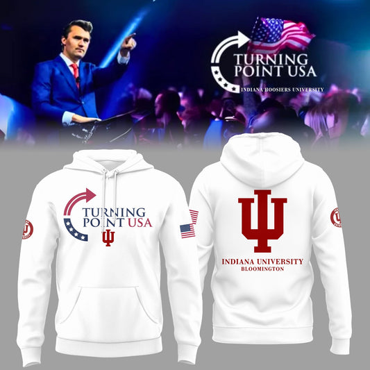 Charlie Kirk Memorial - Indiana University Turning Point USA Hoodie - Indiana Turning Point Freedom Shirt