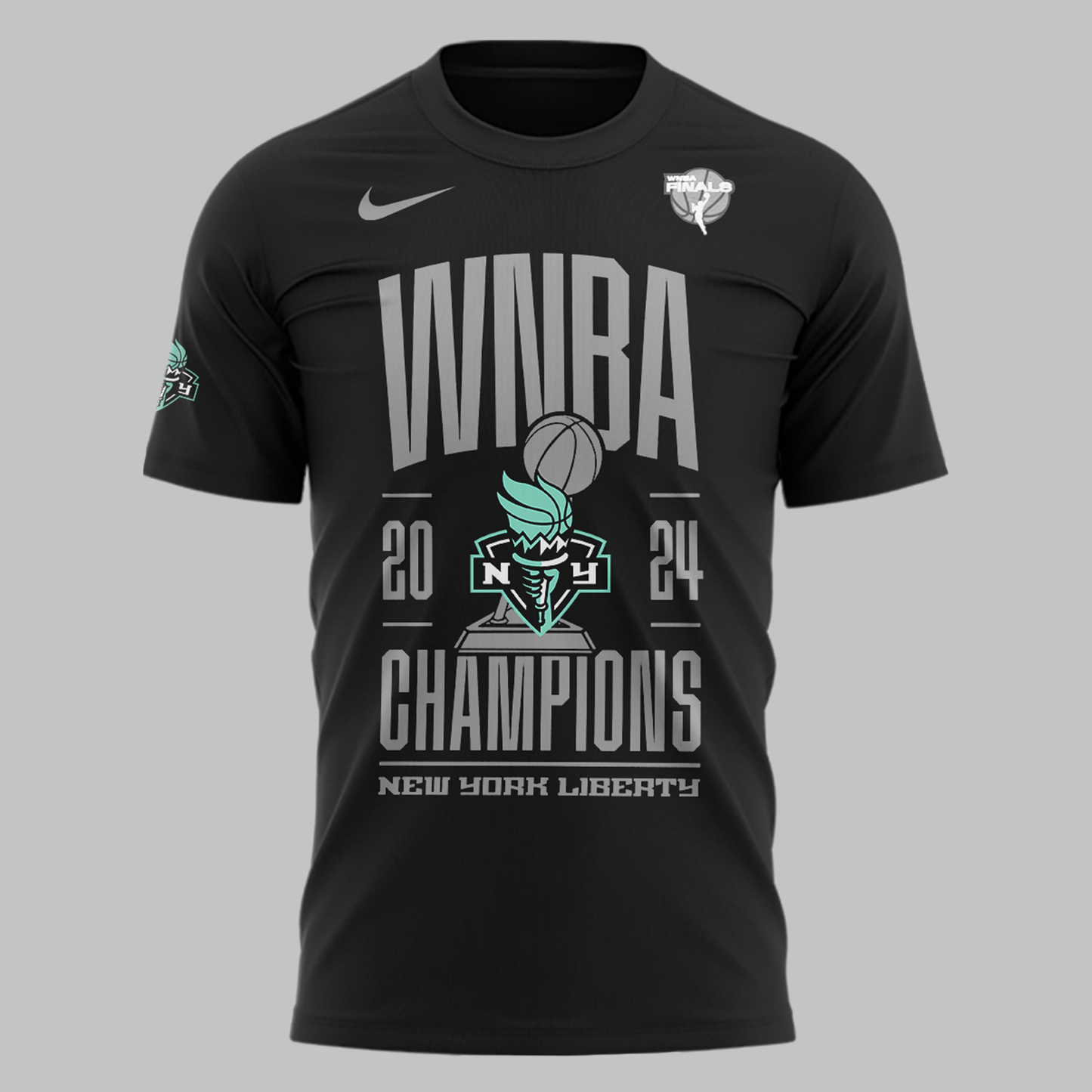 2024 WNBA Champions New York Liberty T-shirt Jogger & Cap NY Liberty Silver Champions Set