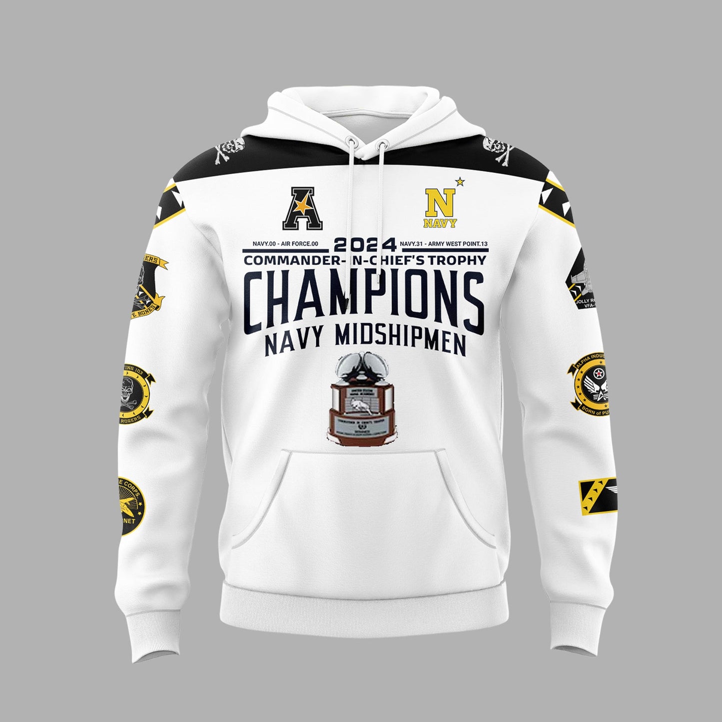 Special 2024 Commander-In-Chief’s Trophy Champions Navy Football Hoodie