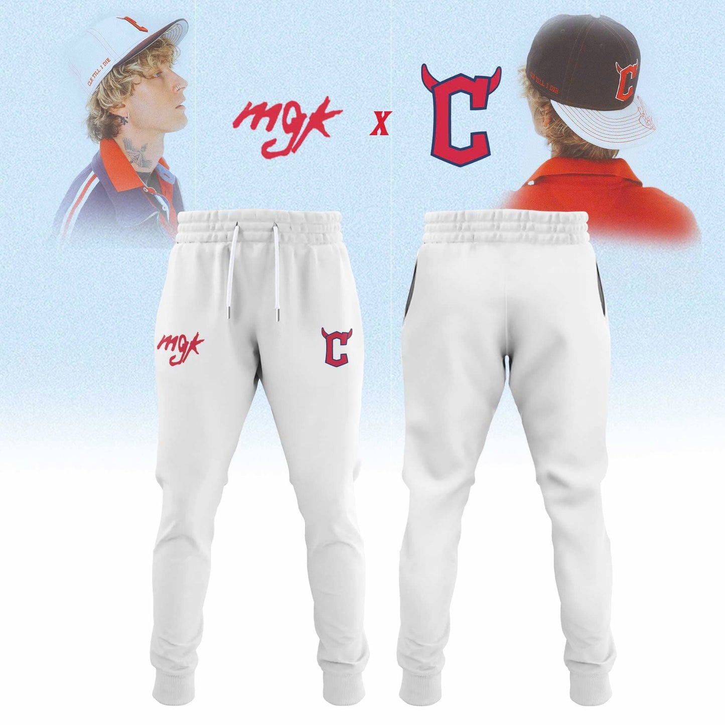 Cleveland Guardians x Mgk 2025 Limited Edition Baseball Jersey White