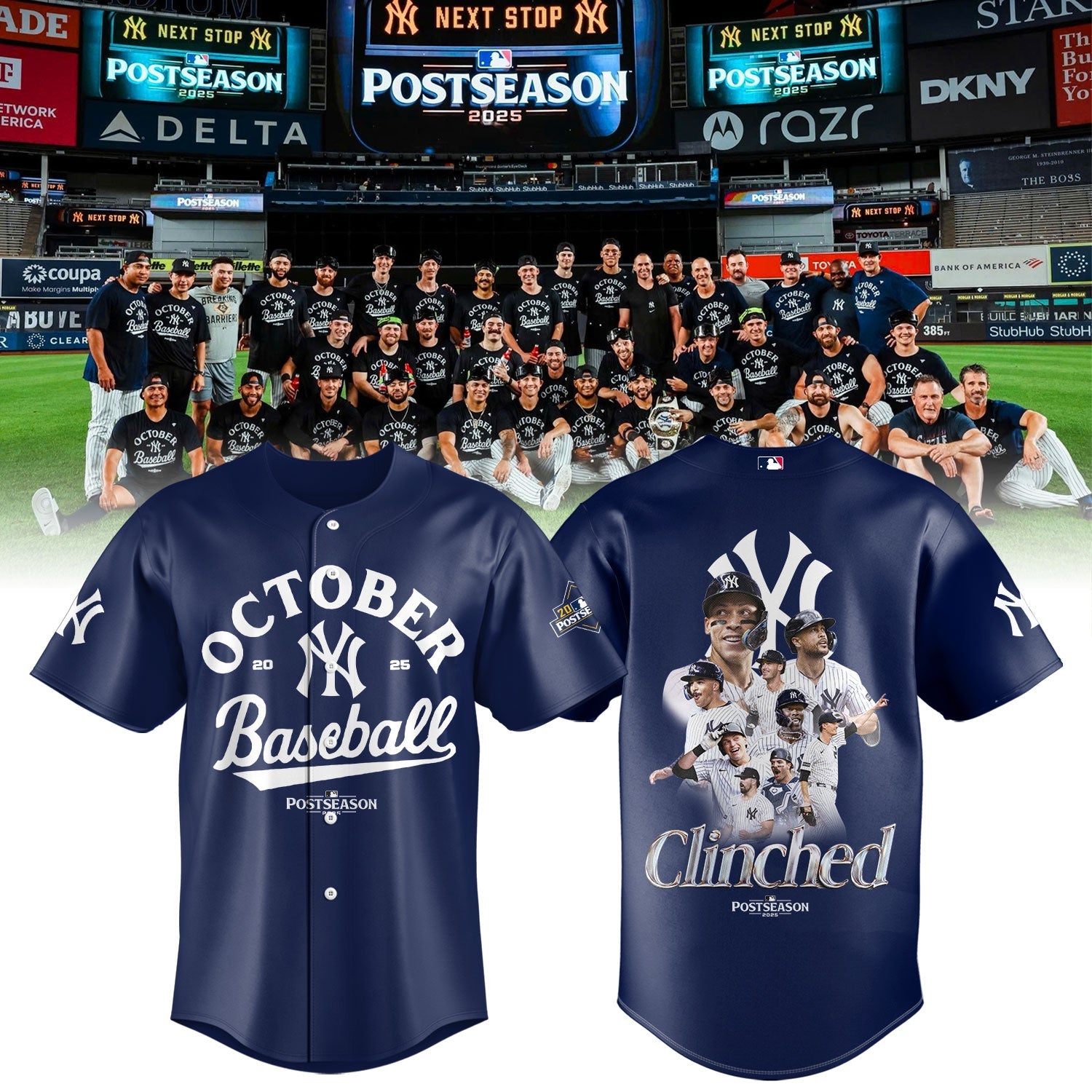 New York Yankees October 2025 Postseason Baseball Jersey