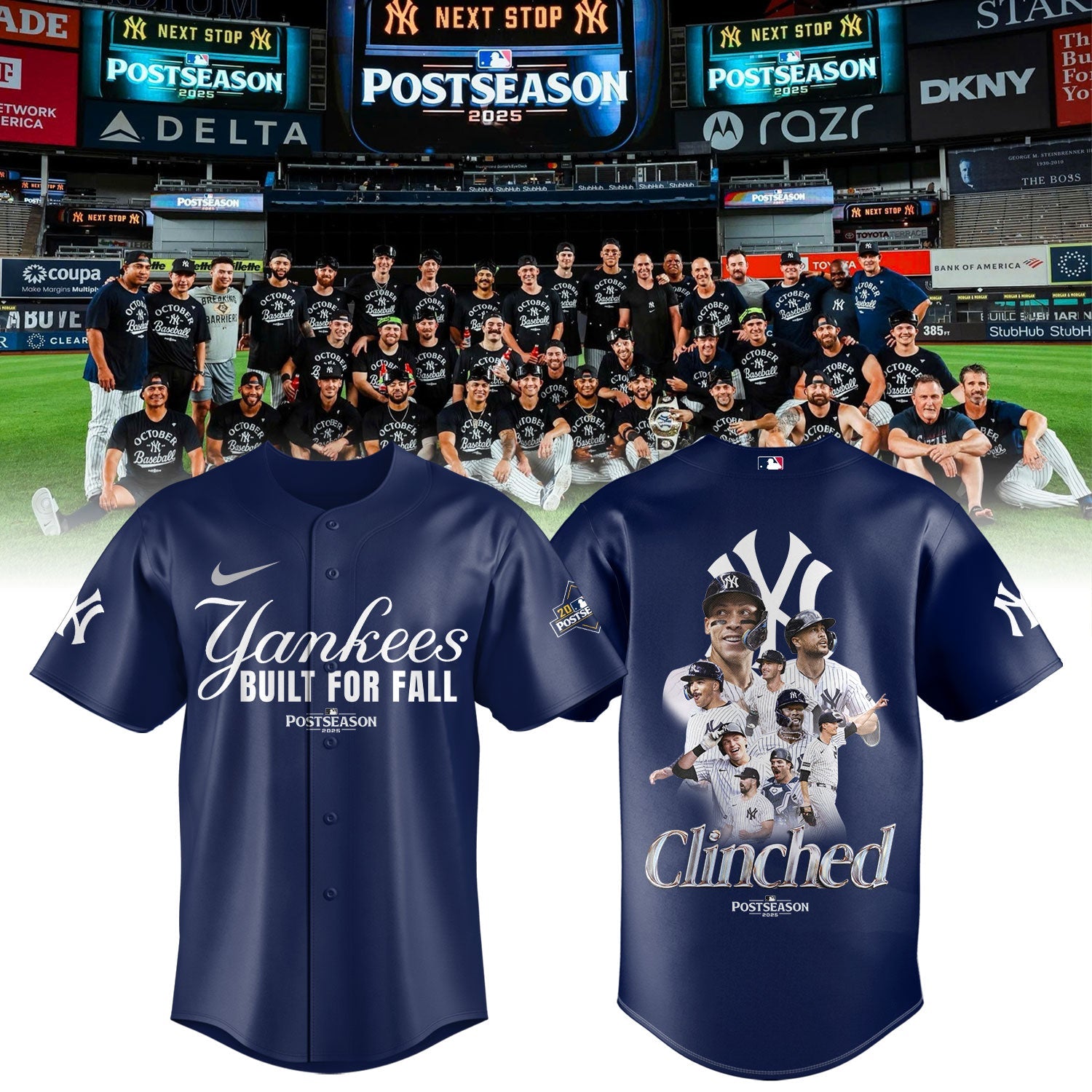 New York Yankees October 2025 Postseason Baseball Jersey
