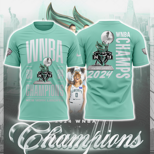 2024 WNBA Champions New York Liberty T-shirt Jogger & Cap NY Liberty Ruby Champions Set