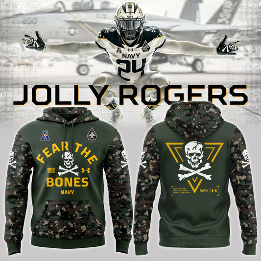 Special New Jolly Rogers Navy Midshipmen Hoodie