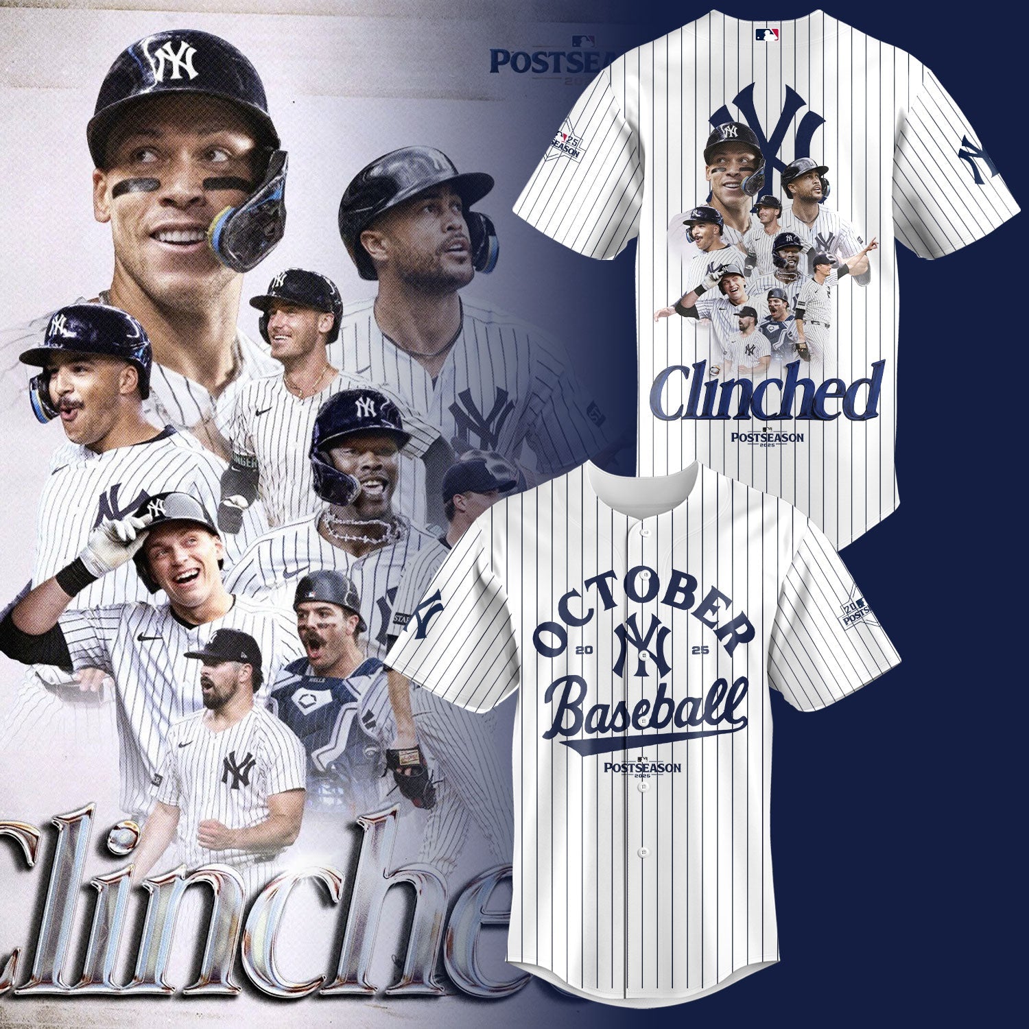 New York Yankees October 2025 Postseason Baseball Jersey