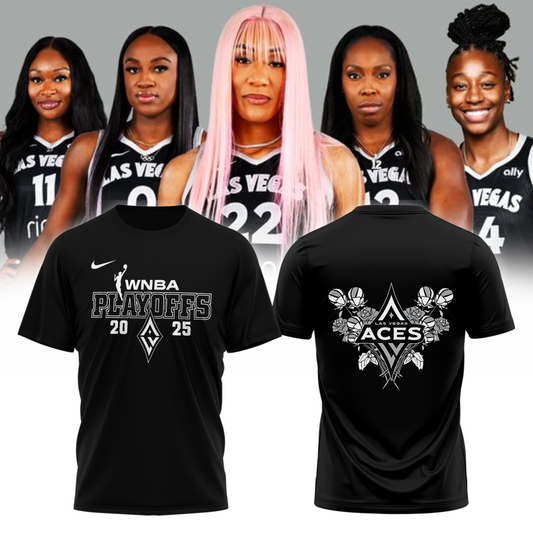 Las Vegas Aces 2025 Playoffs T-Shirt – Raise The Stakes v2