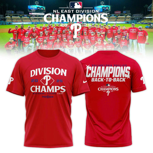 Philadelphia Phillies T-Shirt BACK-TO-BACK NL EAST CHAMPIONS