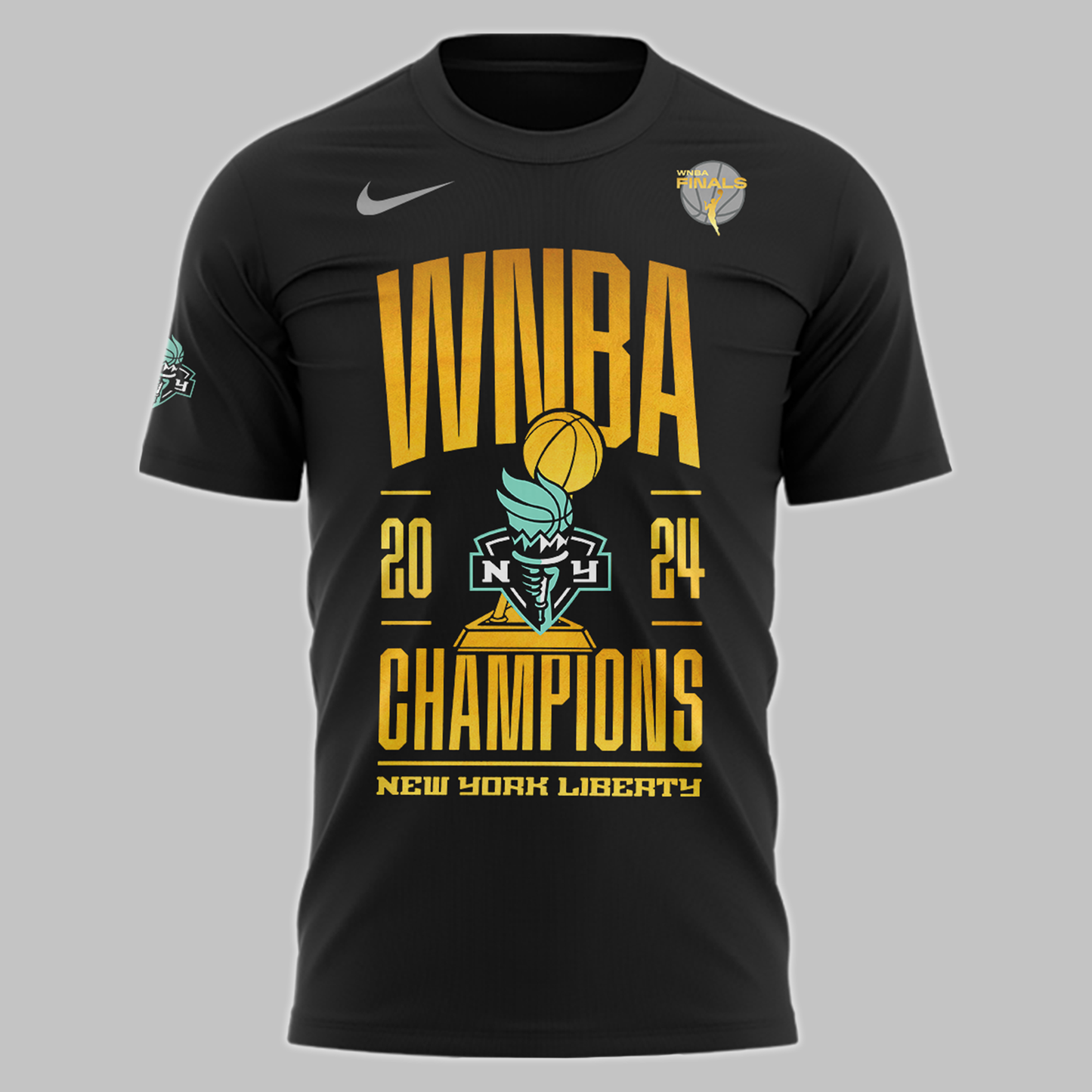 2024 WNBA Champions New York Liberty T-shirt Jogger & Cap NY Liberty Golden Champions Set