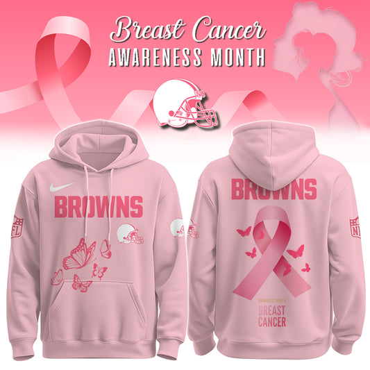 Wear It Pink 2025 - Cleveland Browns Breast Cancer Awareness Edition Hoodie