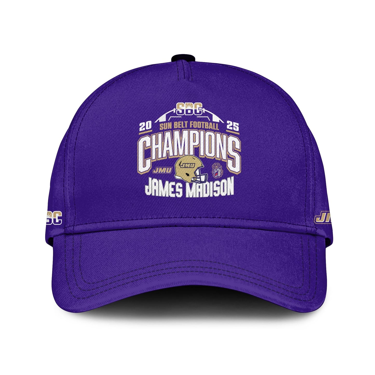 2025 Sun Belt Football Champions JMU Hoodie Purple All Cotton