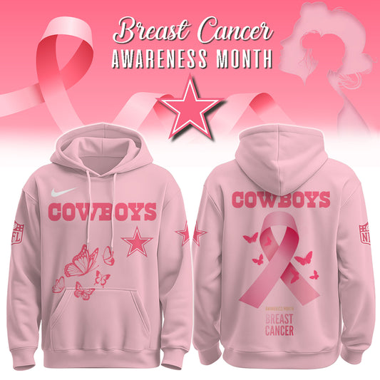 Wear It Pink 2025 - Dallas Cowboys Breast Cancer Awareness Edition Hoodie