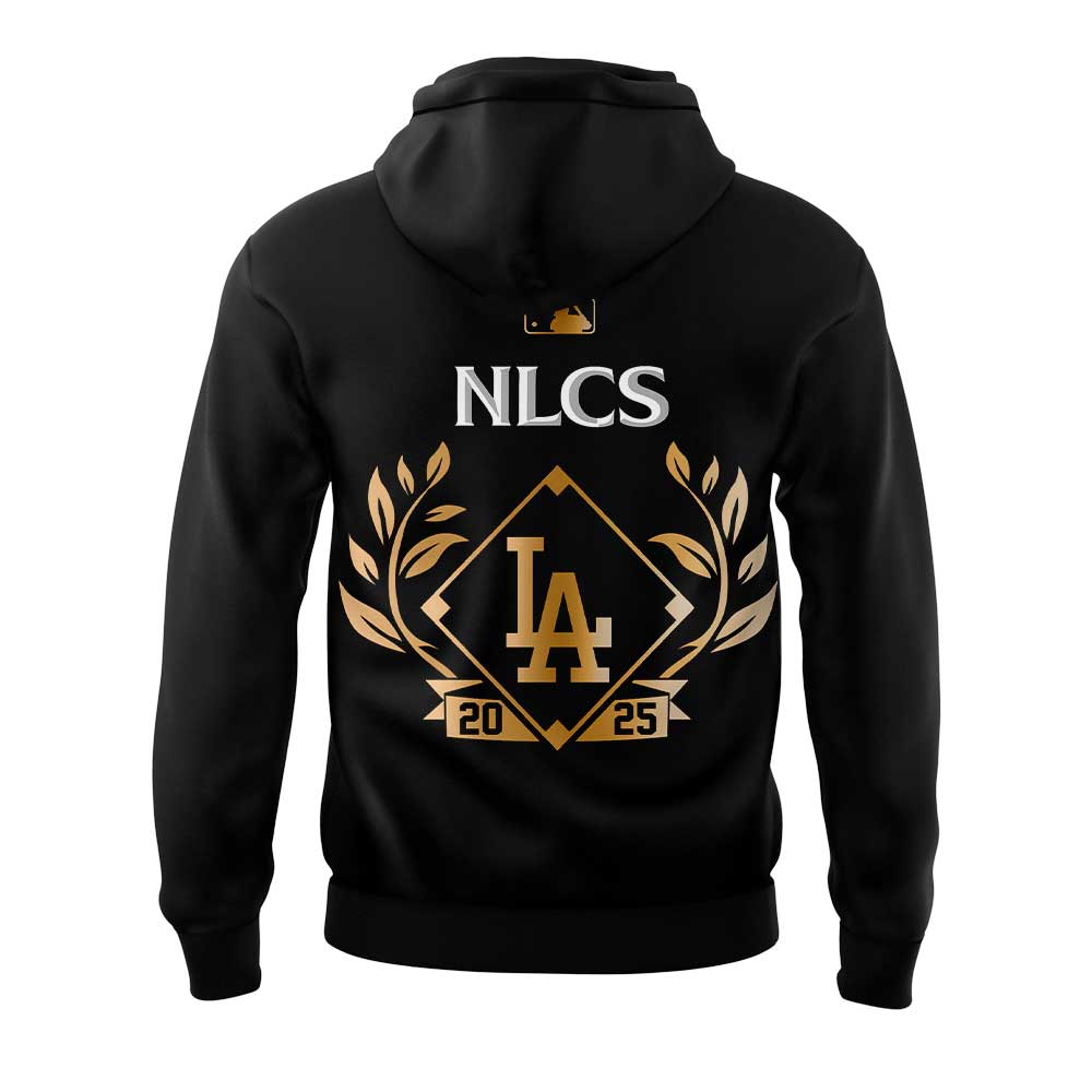 LA.Dodgers 2025 National League Division Series Champions Combo Golden Black Hoodie