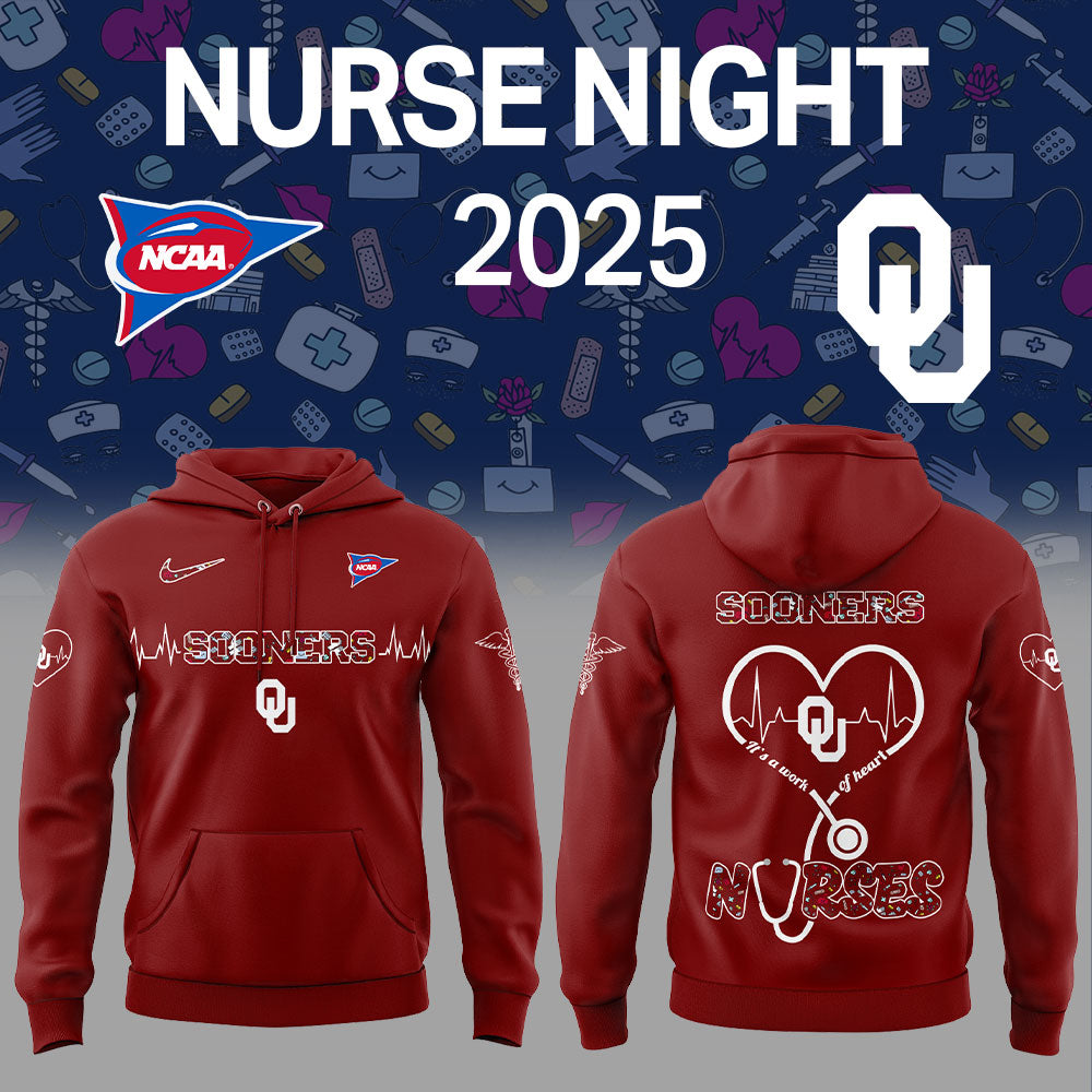 Oklahoma Soners Football NURSES NIGHT 2.0.2.5 Hoodie