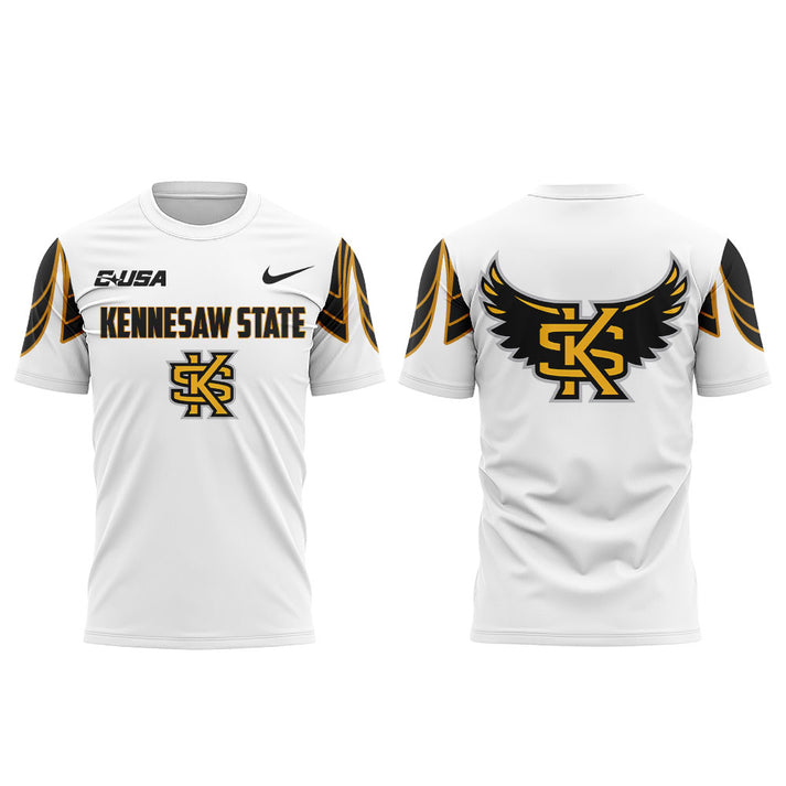 Kennesaw State Football CUSA Championship White T-Shirt - Kennesaw State Football Champions T-Shirt  - We are CUSA Champs - Tyche Joy Merch