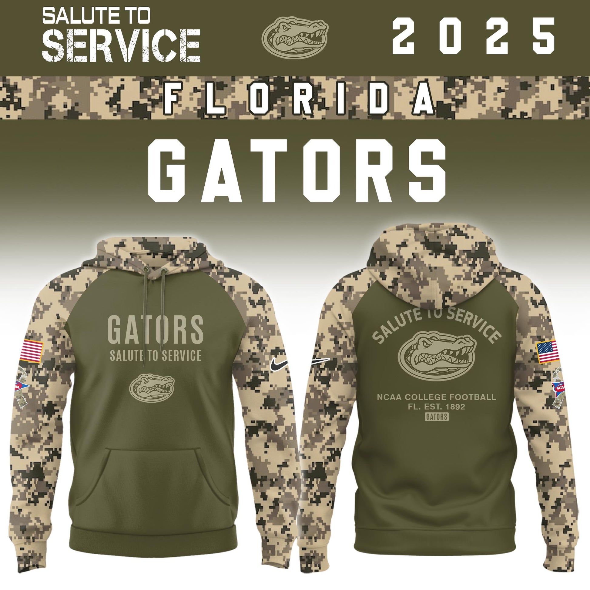 Florida Gators Salute To Service Limited Hoodie and Cap 2025 Collection