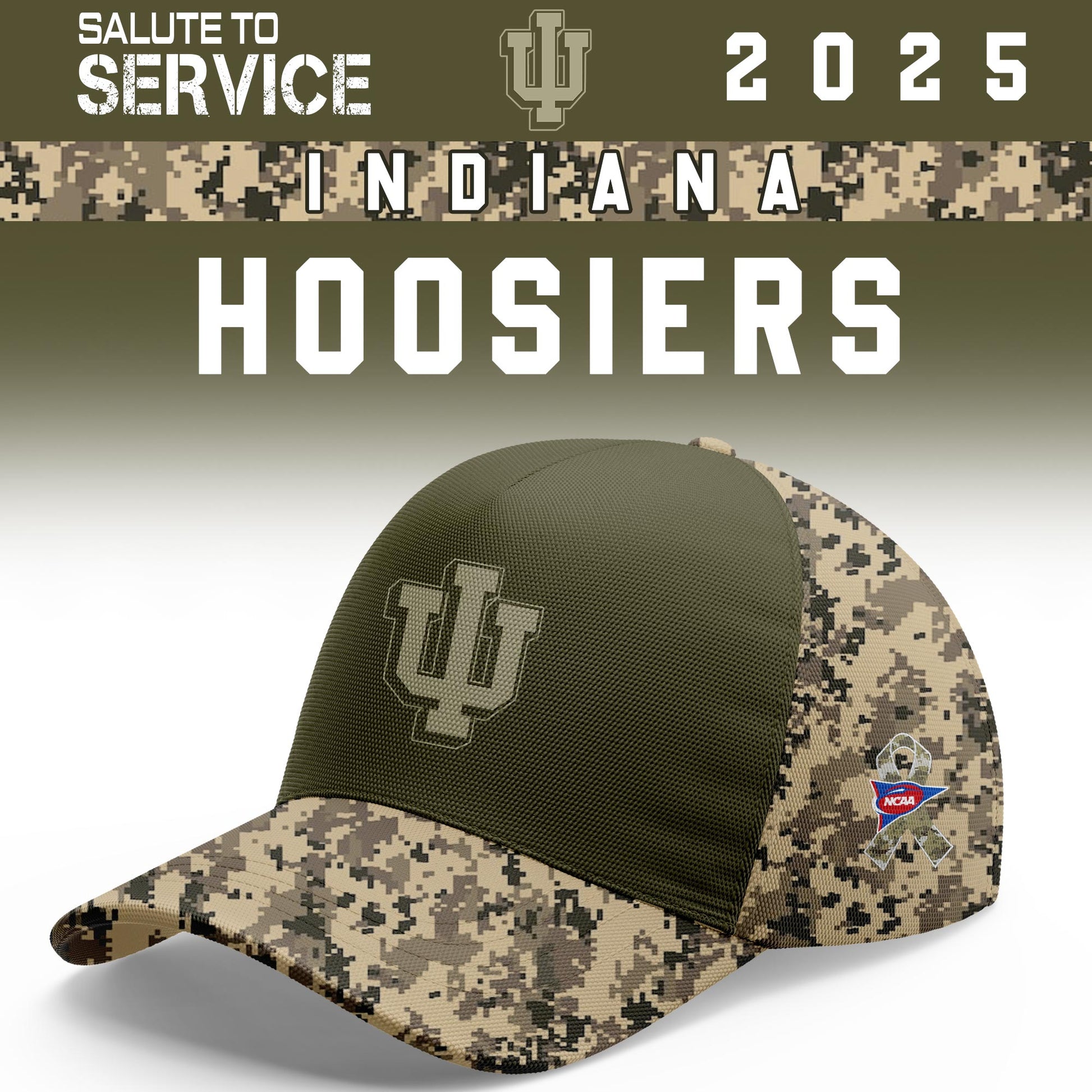 Indiana Hoosiers Salute To Service Limited Hoodie and Cap 2025 Collection