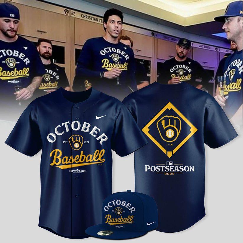 Milwaukee Brewers Baseball Jersey 2025 October ready POSTSEASON