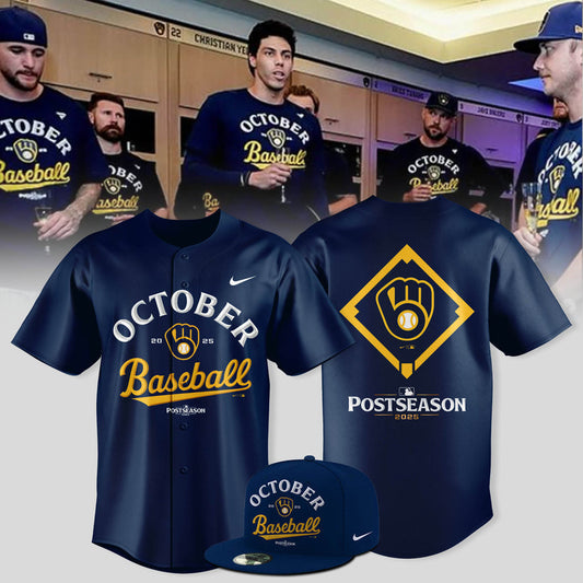 Milwaukee Brewers Baseball Jersey 2025 October ready POSTSEASON