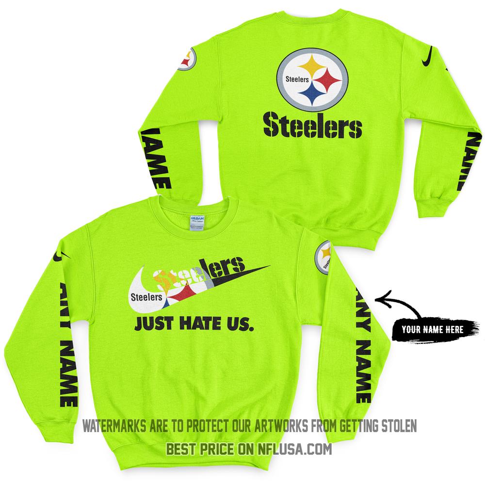 Pittsburgh Steelers Football 2024 Premium Hoodie Just Hate Us - Pittsburgh Steelers - Custom Name