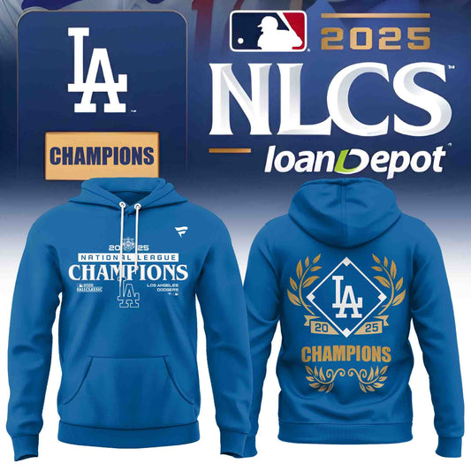 Los Angeles Dodgers 2025 National League Champions Blue Hoodie