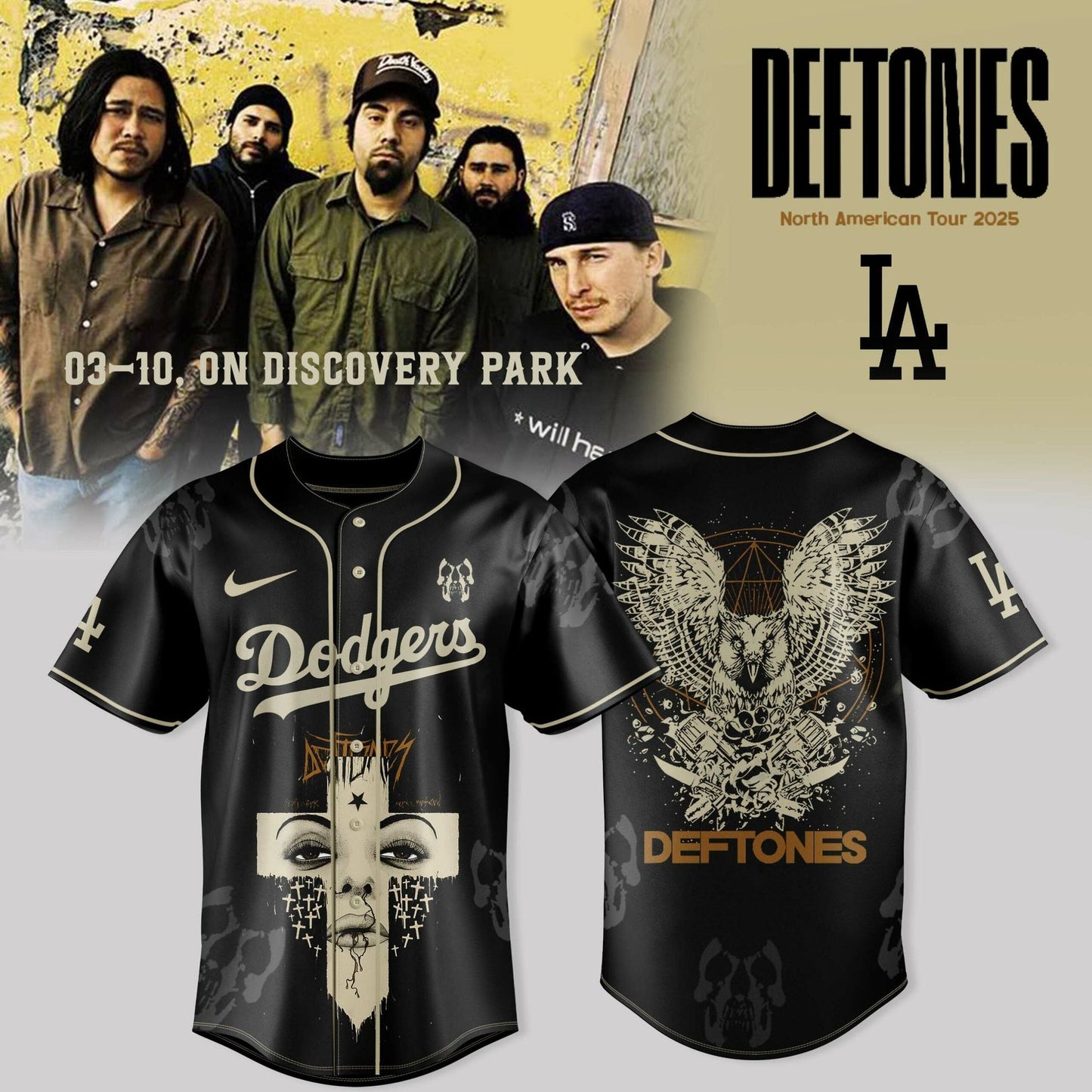Los Angeles Dodgers Jersey X DEFTONES 2025