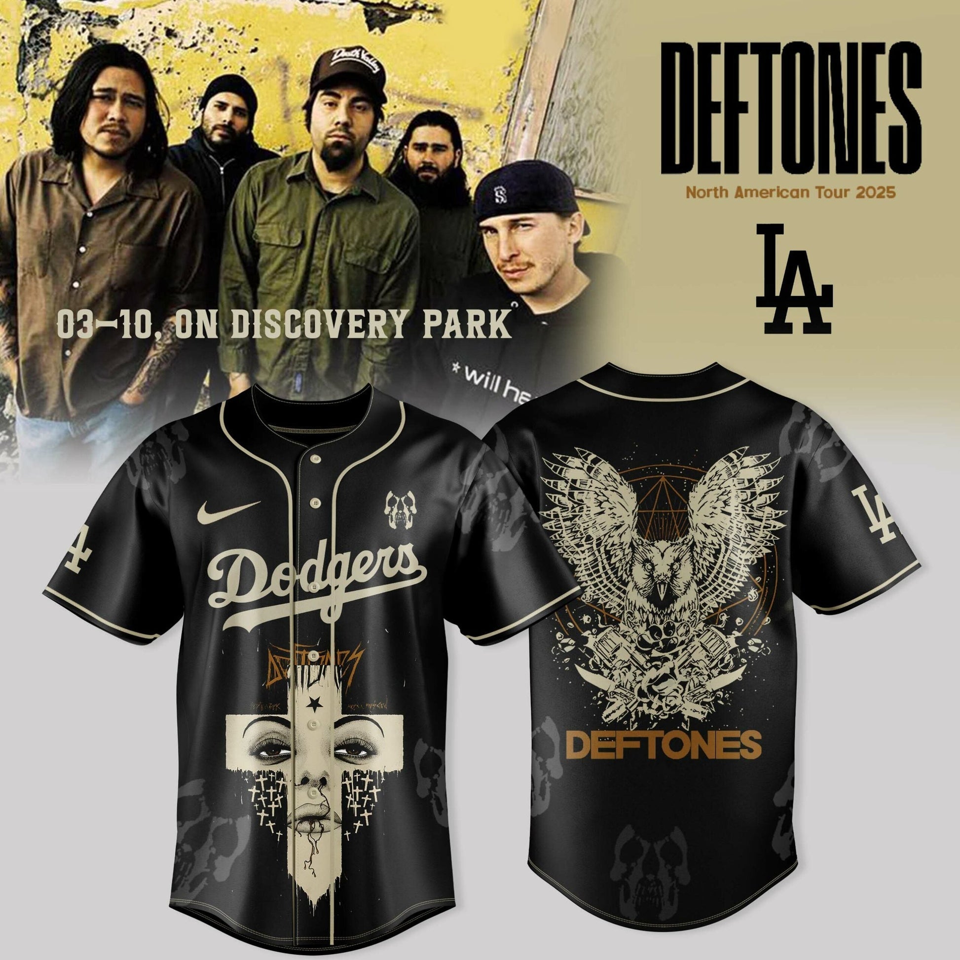Los Angeles Dodgers Jersey X DEFTONES 2025