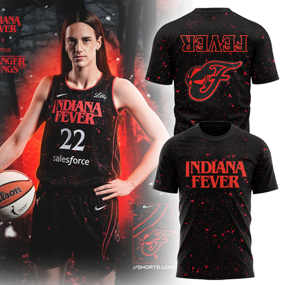 Indiana Fever x Stranger Things Rebel Swingman 2025 T-Shirt