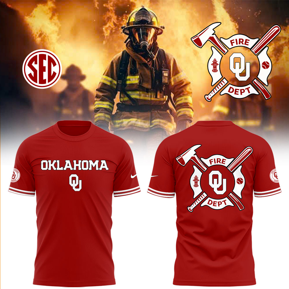 Oklahoma Baseball x Firefighter Appreciation Night TShirt