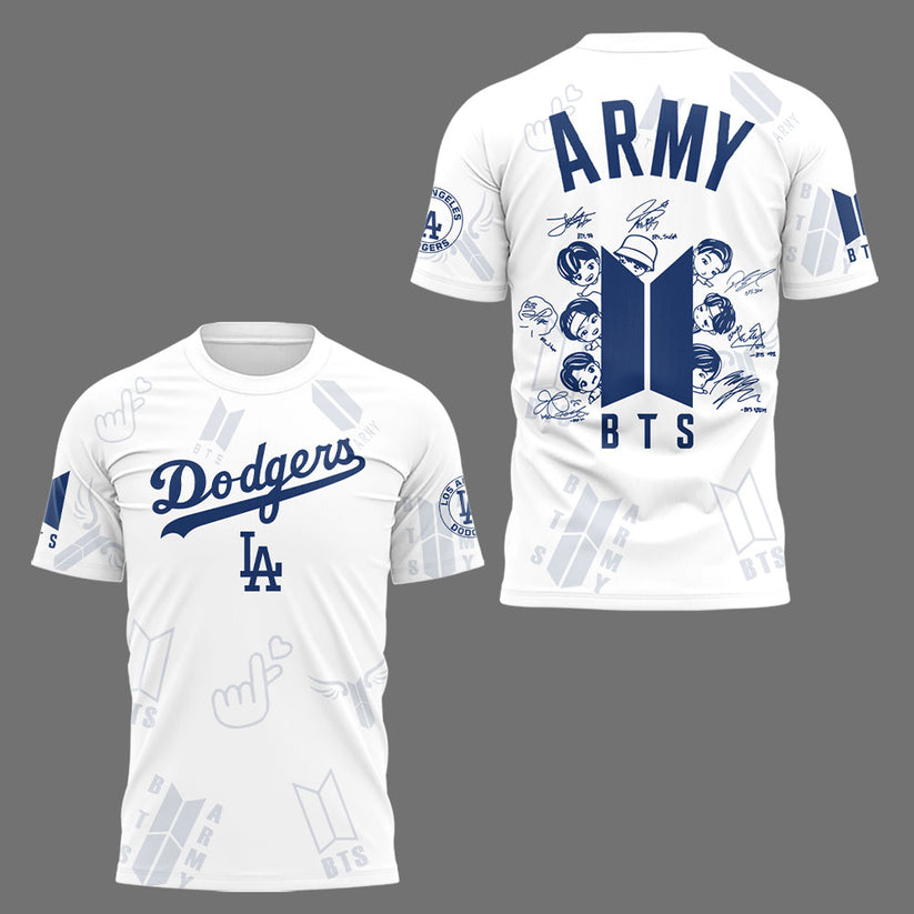 Army BTS x Los Angeles Dodgers T-Shirt