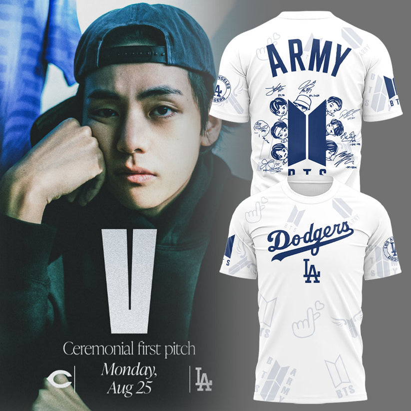 Army BTS x Los Angeles Dodgers T-Shirt